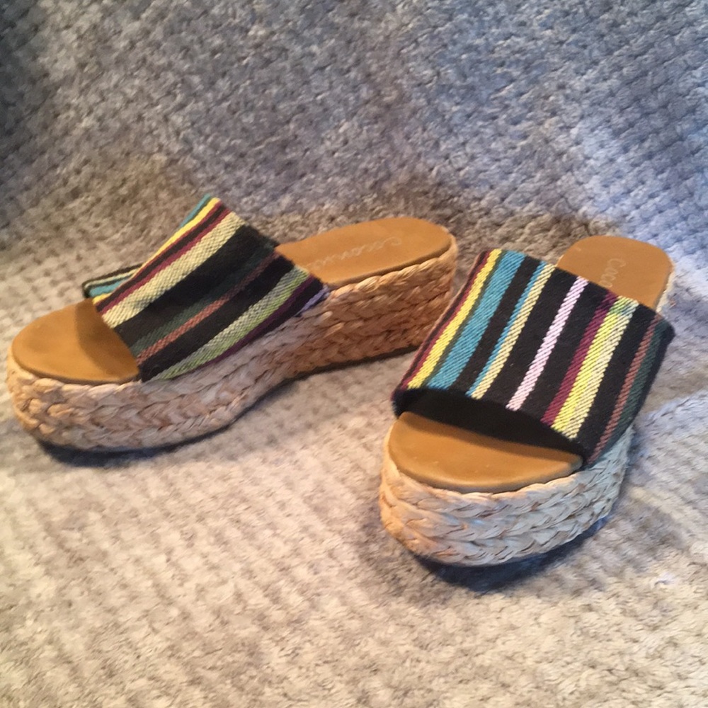 Coconuts Platform Slip Zarape Sandals - Picture 2 of 8